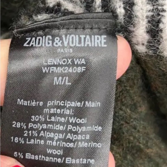 Zadig & Voltaire Lennox Hooded Zip Cardigan
Color : Green
size M-L EUC - Picture 10 of 12
